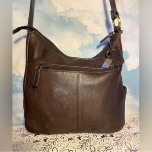 Rolfs Leather Shoulder Bag Purse (Brown)